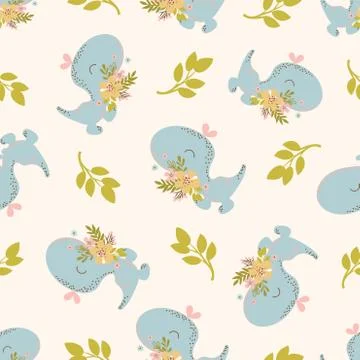 DINO CONGRATULATIONS Hand Drawn Pattern Vector Illustration Stock Illustration