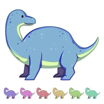 Dino dinosaur character cartoon vector graphic Stock Illustration
