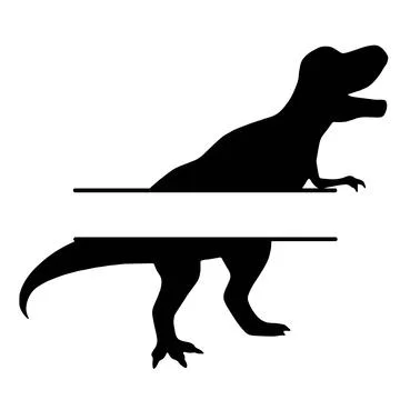 Dino, Dinosaur Monogram, Vector, Frame. T-shirt ornament. Template for printing Stock Illustration