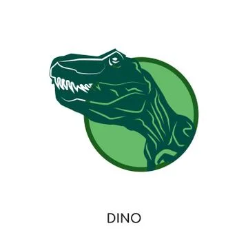 Dino logo isolated on white background for your web, mobile and app design Stock Illustration
