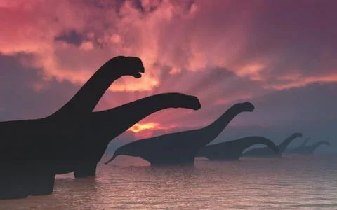 Dinoisaurs - The March of Time 스톡 일러스트