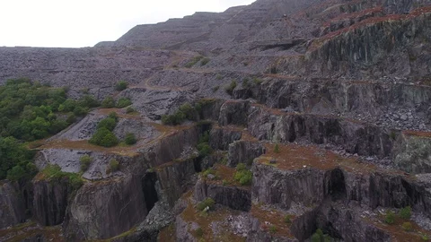 Dinorwig Slate Quarry Galleries Stock Footage 100000044