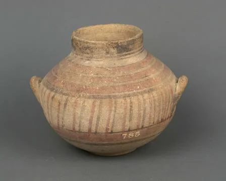Dinos 600480 B.C. Cypriot Angular vase with horizontal and vertical bands.... Stock Photos