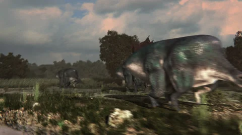 Dinos in the future Stock Footage 38613490