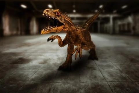 Dinosaur in action Stock Illustration
