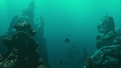 Dinosaur acuatic ichthyosaurs Video stock 235539313