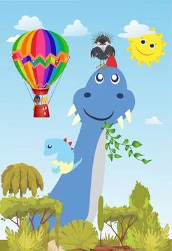 Dinosaur adventure, Stock Illustration