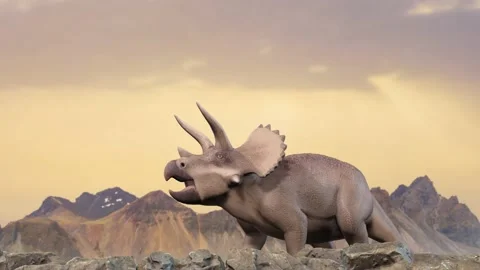 The dinosaur alone in the place Stock Footage 195951272