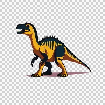 Dinosaur Black Silhouette Of Standing shadow white animal Stock Illustration