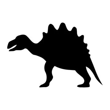 Dinosaur black vector icon on white background Stock Illustration