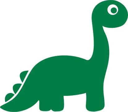 Dinosaur brachiosaurus brontosaurus comic Stock Illustration