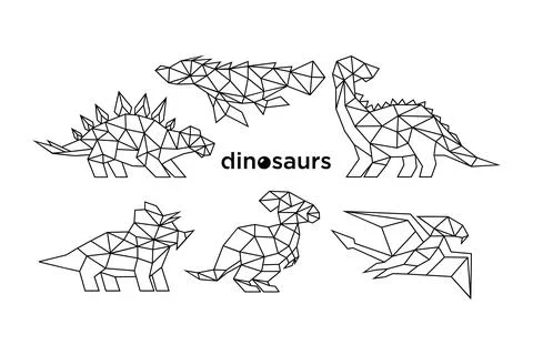 Dinosaur bundle Illustrazione stock