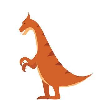 Dinosaur Cartoon flat design Stock Illustration