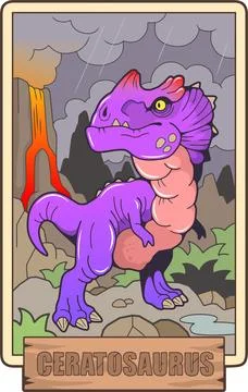 Dinosaur ceratosaurus Illustrazione stock