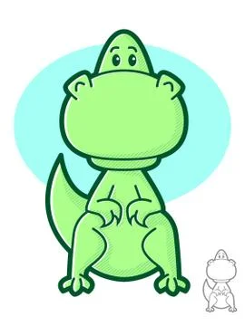 Dinosaur character Stock Illustration
