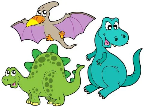 Dinosaur collection Stock Illustration