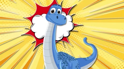 Dinosaur Comic Explosion Animation Stock Footage 293055423