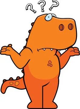 Dinosaur Confused 스톡 일러스트