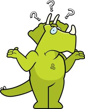 Dinosaur confused Stock Illustration