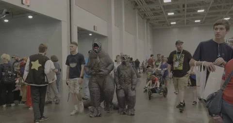 Dinosaur Cosplay Stock Footage 168113250