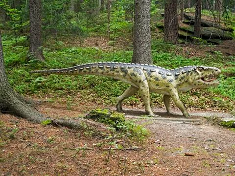 Dinosaur like crocodile Stock Photos