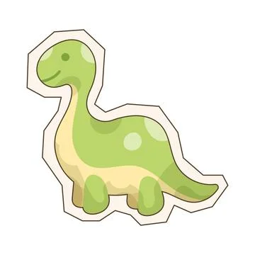 Dinosaur cutout Stock Illustration