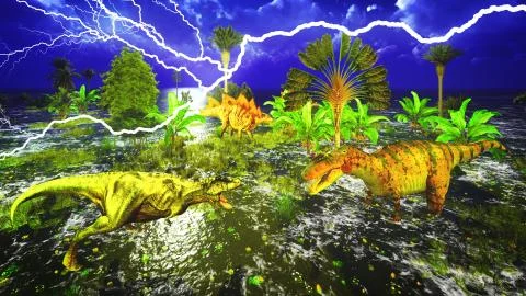 Dinosaur doomsday 库存插图