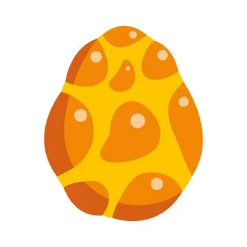 Dinosaur egg with spotted shell anticipating hatchling Stock Illustration