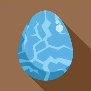 Dinosaur egg starting to hatch showing cracks on surface Stock Illustration