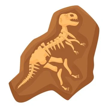 Dinosaur evolution mud layer icon cartoon vector. Biology museum Stock Illustration