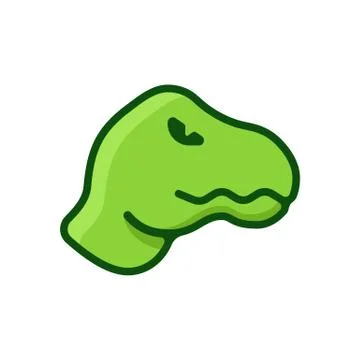 Dinosaur flat logo Stock Illustration