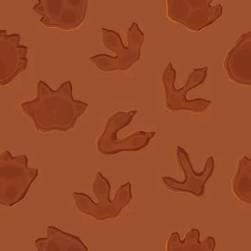 Dinosaur footprint seamless pattern or background 스톡 일러스트