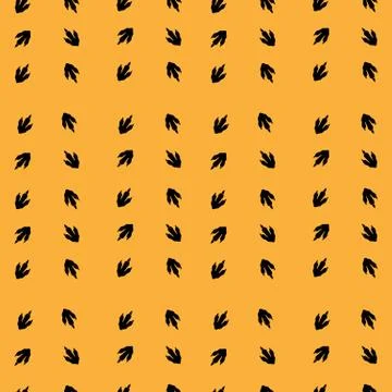 Dinosaur Footprints Seamless Tileable Vector Background Pattern Stock Illustration