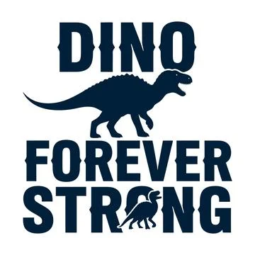 Dinosaur graphic with bold text and strong prehistoric creatures tshirt design Stock Illustration