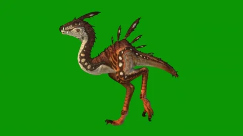 Dinosaur green screen that walking running animated chromakey background Stockbeeldmateriaal 314067519