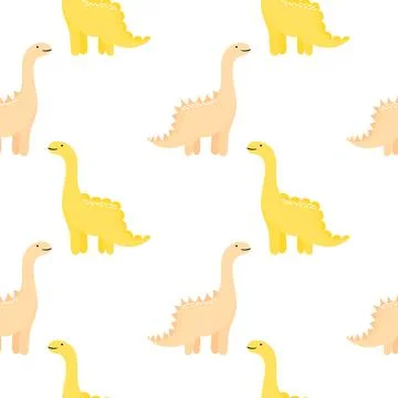 Dinosaur illustration seamless pattern Stock Illustration