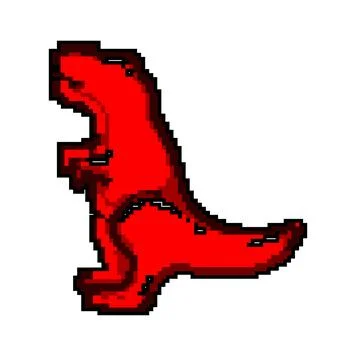 Dinosaur jelly candy game pixel art vector illustration Illustrazione stock