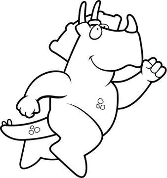 Dinosaur Jumping Stock Illustration
