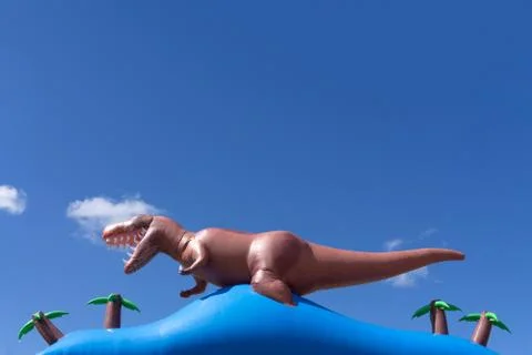 Dinosaur in the jungle background 3D render Fotos Stock