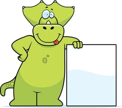 Dinosaur Leaning Stock Illustration