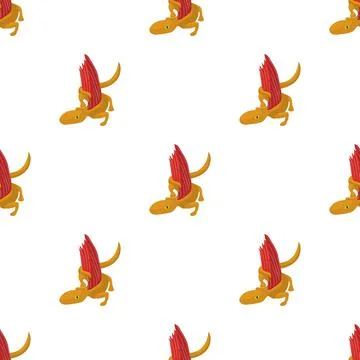 Dinosaur lizard pattern seamless vector Illustrazione stock