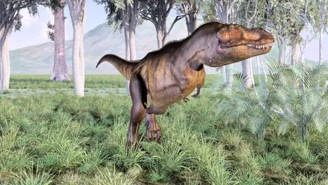 Dinosaur on the lookout Stock Illustration