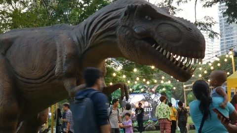 Dinosaur Mom Kid Video stock 105515128