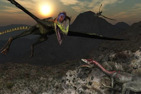 Dinosaur Mountain Stock Illustration