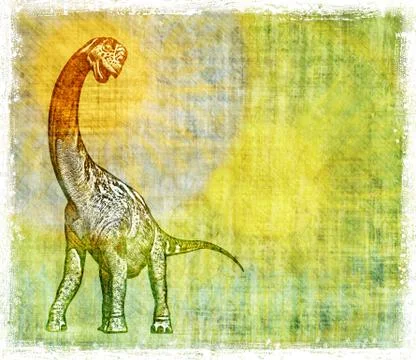 Dinosaur Parchment Stock Illustration