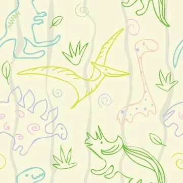 Dinosaur pattern Stock Illustration