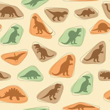 Dinosaur pattern Stock Illustration
