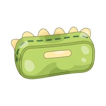 Dinosaur pencil case Stock Illustration