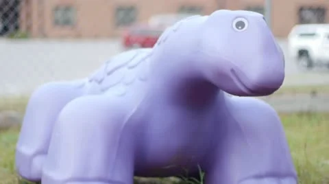 Dinosaur Playground Equipment Stock Footage 10754159