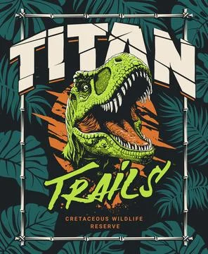 Dinosaur Poster Vector Design Template Stock Illustration